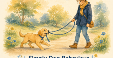 why does my puppy bite the lead on walks